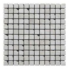 Мармурова мозаїка, бежева, матова, галтована, антична, 23x23x6 мм