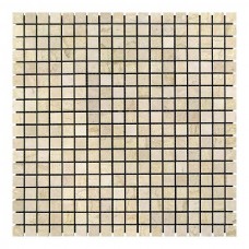 Мармурова мозаїка бежевий мікс, матова, негалтована, 15x15x6 мм