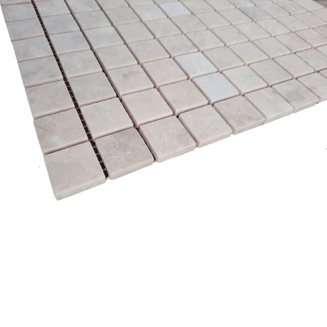 Мармурова мозаїка, бежева, матова, 23x23x6 мм. SP