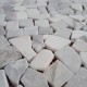 Хаотична мармурова мозаїка White Mix 6 мм, матова, галтована