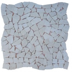 Хаотична мармурова мозаїка з бежевого мармуру, матова, 305x305x6 мм