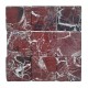 Мармурова мозаїка Rosso Levanto, 96х96x10 мм, без сітки, матова, галтована